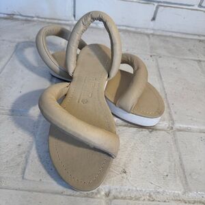 LFNT Beige/Nude Ergonomic Leather Sandals Size 7